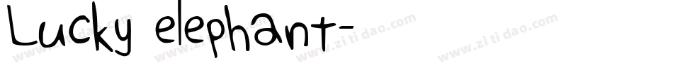 Lucky elephant字体转换